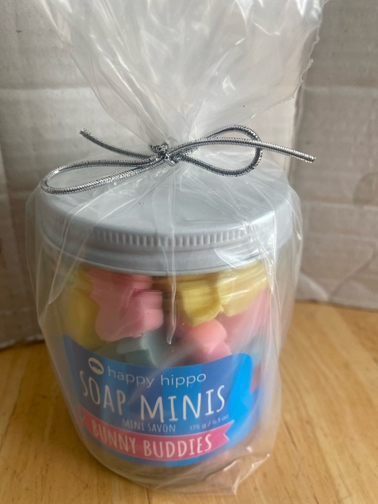 Happy Hippo Other - Soap Minis Bunny Buddies - Pastel Multi-Color 6.1 oz full jar. NWT NIP
